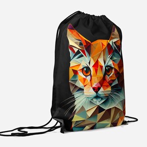 Geometric Cat - Waterproof Fabric Panel for a Bag - Etsy