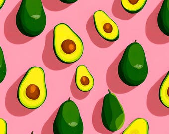 Avocados - Jersey Cotton fabric