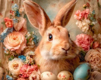 Osterhase – Samtbezug – Stoff für einen Kissenbezug – verschiedene Größen