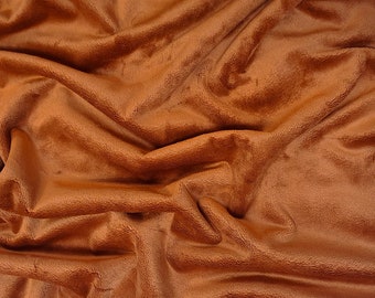 Minky plain fabric - ginger pumpkin