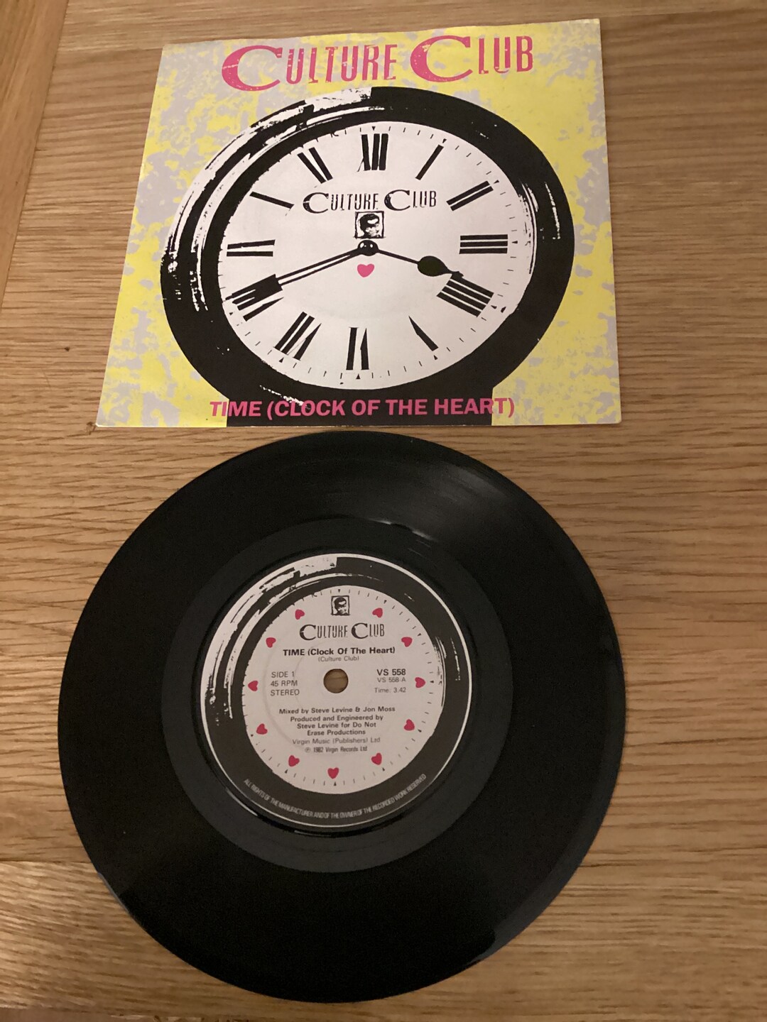 Culture Club Time clock of the Heart EX 45rpm Vinyl 7 Record Boy