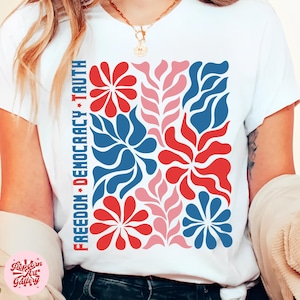 Freedom Democracy Truth SVG PNG, Resistance Is Patriotic Png, Resist 4th of July Svg, Democracy Svg, American Freedom Svg