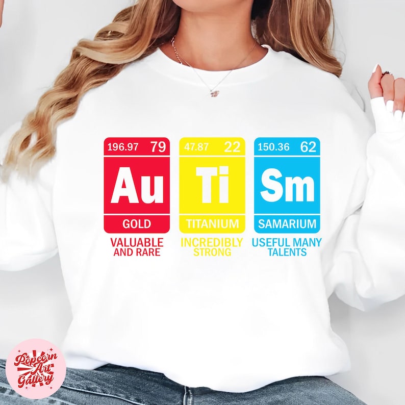 Autism Awareness Elements Periodic Table ASD Svg Png, Periodic Autism ...