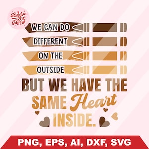 Tenemos el mismo corazón en el interior Svg, Svg de historia negra, Svg afroamericano, Mes de la historia negra, Svg de Juneteenth, Descarga digital