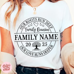 Reunión familiar personalizada Svg 2025, nuestras raíces son profundas Reunión familiar Svg Camisa de reunión familiar Svg, Árbol de reunión familiar Svg, Reunión familiar Png