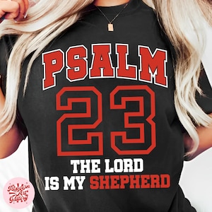 Psalm 23 PNG, The Lord Is My Shepherd PNG, Bible Verse Sublimation, Christian Football Jersey PNG, Faith Jesus Worship Digital Download