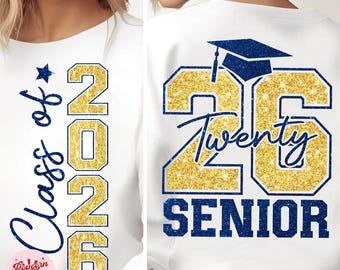 Senior Class of 2026 SVG png glitter png Senior 2026 PNG Senior Class of 2026 Svg Graduation 2026 Svg, Graduation Svg Cut file for Cricut