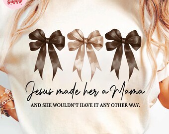 Jesus made her a Mama Png, Trendy Mama Png, Mom Life Png, Watercolor Bow Mom Png, Motherhood Png, Cool Mom Club, Digital Download
