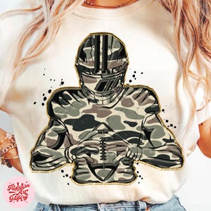 Football PNG, Camo Football Player Png, Gridiron Png, Camo Football Png, Football Clipart, Football Mom png, Football Sublimation