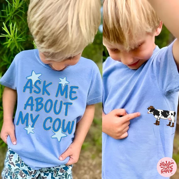 Ask Me About My Cow PNG, Moo Cow PNG, Trending PNG, Catch Phrase Png, Farm Png, Boys Png, Viral Png, Farm Animals Png, Boutique Png