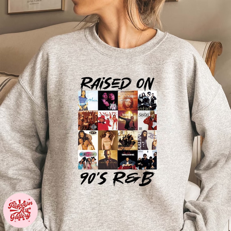 Raised on 90's R&B Album Cover PNG, Sublimation Design, Digital ...