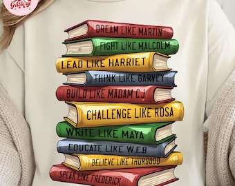 Black History Books PNG, Dream Like Martin Quote Design, Black History Month PNG, Afrocentric Graphic PNG