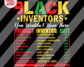 Black Inventors Black History PNG | African American SVG | Black History Month PNG | Black Culture | Black Excellence