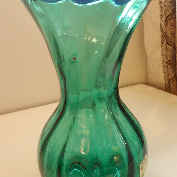 Blenko Hand blown vase by Hank Adams