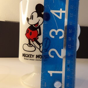 Mickey Mouse milk glass footed coffee mug with a M handle image 9
