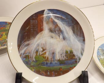Chicago plates. Set of 3 Franklin McMahon