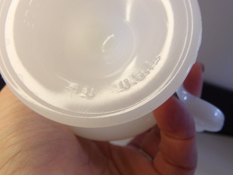 Mickey Mouse milk glass footed coffee mug with a M handle image 6
