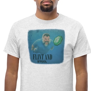Funny Flint and Steel Band Tee Mine Steve Cr aft Unisex classic tee