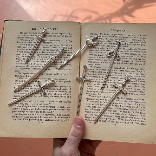 Medieval Sword Bookmark | Knight Core Cottage Core Goblin Core Book Mark Vintage Antique