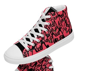 Demon Cat Alastor Hazbin Htel Women’s high top sneakers shoes