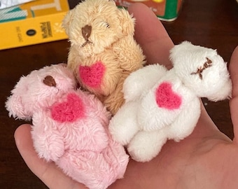 Custom Mini Pet Teddy Bear | Pocket Bear Cute Keychain | Adopt a teddy bear | Tiny Soft Fuzzy Stuffed Teddy Bear