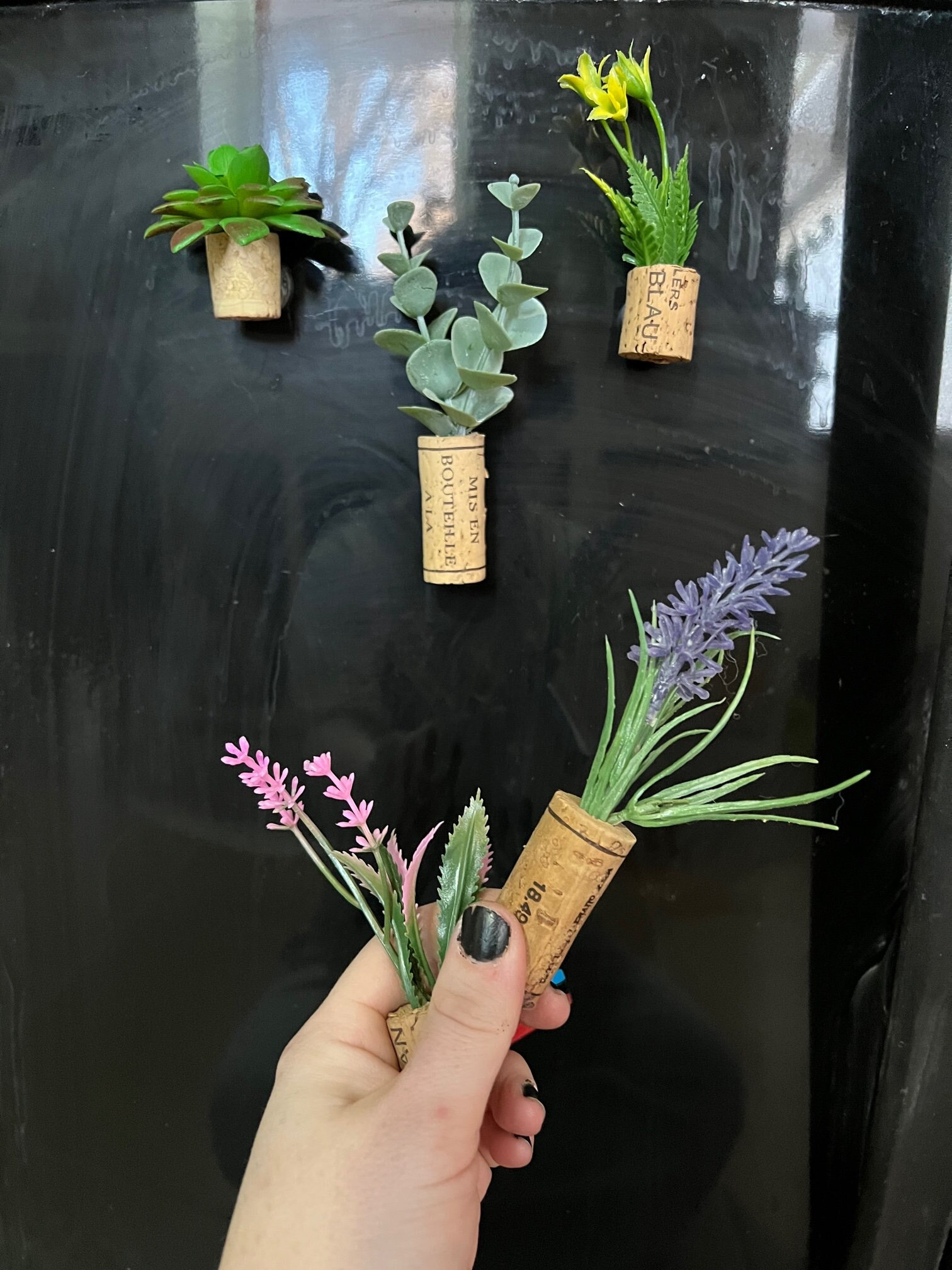 Gehäkelte Mini-Oxalis Blumen im Topf/ hängende Dekoration in