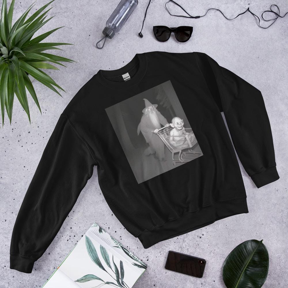 Funny LOT R shopping cart shrit Unisex Sweatshirt