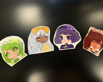 Hand Drawn Tea Girl Stickers