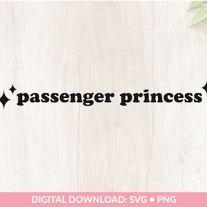 Beifahrer Prinzessin Spiegel Auto Aufkleber, Beifahrer Prinzessin SVG, Auto Aufkleber SVG, Autoaufkleber Aufkleber, Cricut geschnitten Datei, lustige Meme Aufkleber