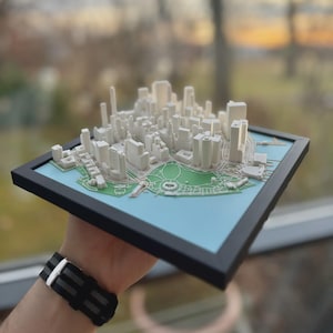 Aangepaste 3D-stadsmodel Gepersonaliseerde kaart van je favoriete plek Uniek cadeau en woondecoratie