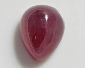 Cabochon poire rempli de verre, rubis, qualité AAA+, 11 x 8,8 mm environ, 6,20 carats