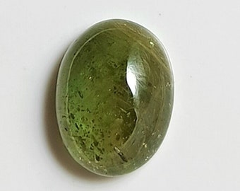 Green Sapphire Glass Filled Cabochon Oval Best Quality 13.4x10.2mm Approx, 7.90 carat
