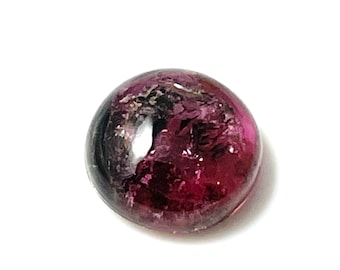 Turmalina, turmalina natural, bio turmalina, turmalina cabochão, turmalina redonda, pedras preciosas naturais, joias, 8,3 mm, aproximadamente 2 quilates