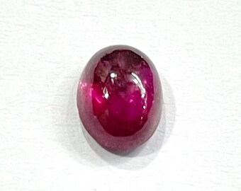 Rubino, Rubino GF, Rubino Cabochon, Rubino scuro, Rubino ovale, Pietra preziosa di nascita di luglio, Gioielli, 7x5,3 mm, Circa 1,30 ct