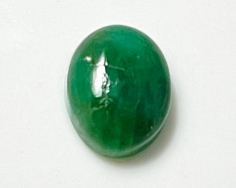 Emerald,Natural Emerald,Emerald Cabochon,Zambia Emerald,Natural Gemstone,Smooth Polished,Gemstone,Cabochons 7.4x5.9mm Approx, 1.05 Carat