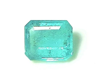 Esmeralda, Esmeralda natural, Piedra tallada, Esmeralda de Zambia, Piedra preciosa natural, Facetada, Piedra preciosa, Cabujones, Forma octogonal, 6 x 4,9 mm aprox., 0,75 quilates
