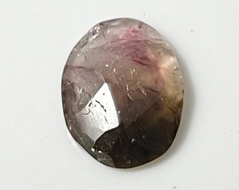 Tormalina naturale bio taglio a rosa sfaccettata qualità AAA+ 10,8x8,5 mm circa, 2,05 carati