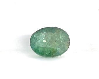 Esmeralda, Esmeralda natural, Piedra tallada en esmeralda, Esmeralda de Zambia, Piedra preciosa natural, Facetada, Piedra preciosa, Cabujones, Forma ovalada, 7 x 5,5 mm aprox., 0,95 cts