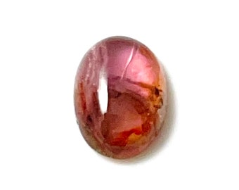 Turmalina, Turmalina Natural, Bio Turmalina, Cabochão de Turmalina, Oval de Turmalina, Gemas Naturais, joias, 6,8 x 4,8 mm, Aprox. 0,60 quilates