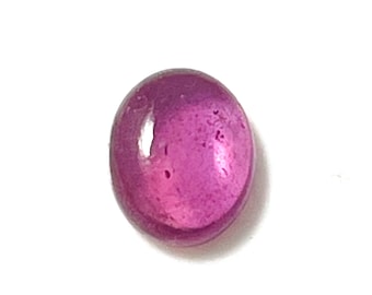 Rubino, Rubino riempito di vetro, Rubino cabochon, Rubino rosato, Rubino ovale, Pietra preziosa, Pietra portafortuna di luglio, Pietra preziosa, Gioielli, 7,5 x 6 mm, Circa 1,60 ct
