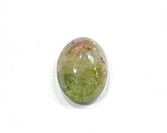 Turmalina, Turmalina Natural, Multibio Turmalina, Cabochão de Turmalina, Turmalina Oval, Gemas, Joias, 7 x 5 mm, Aproximadamente 0,80 quilates
