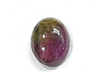 Turmalina, Turmalina Natural, Multibio Turmalina, Cabochão de Turmalina, Turmalina Oval, Gemas, Joias, 7x5,1 mm, Aproximadamente 0,60 quilates