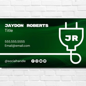 Editable Business Card Template, Business Card Template Instant Download Printable DIY Calling Card Canva Template, Electrician