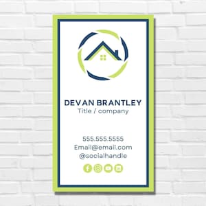 Editable Business Card Template, Business Card Template Instant Download Printable DIY Calling Card Canva Template, Builder