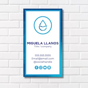Editable Business Card Template, Business Card Template Instant Download Printable DIY Calling Card Canva Template, Plumber