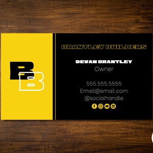 Editable Business Card Template, Business Card Template Instant Download Printable DIY Calling Card Canva Template, Builder