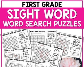 Word Search Printable Puzzle Kindergarten First Grade Word - Etsy