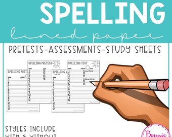 Feuilles d'orthographe pour les prétests, les études et les tests