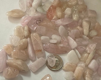 Pink Opal Gravel, polished, small, medium and larger tumbled gravel, decorated gravel for crafts, plants, jewelry, fairy garden gravel