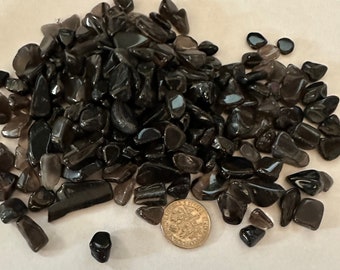 Obsidian gravel, decorated gravel for crafts, plants, jewelry, polished obsidian gravel, tumbled obsidian gravel